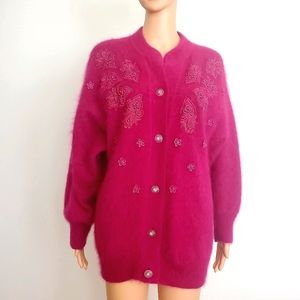 Vintage angora cardigan